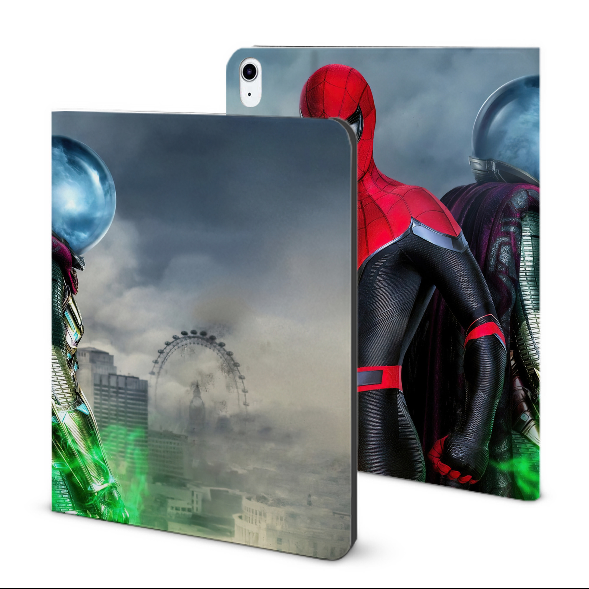 （画像用） Spider Man スパイダーマン IPad ケース ブック型 PUレザー TPU 耐衝撃 軽量 薄型 ペン収納なし 全面保護 IPad 各モデル対応